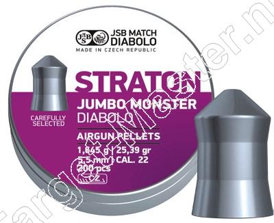 JSB  -  Luchtdruk Kogeltjes  -  kaliber 5.50mm / .22  -  STRATON JUMBO MONSTER  -  inhoud 200